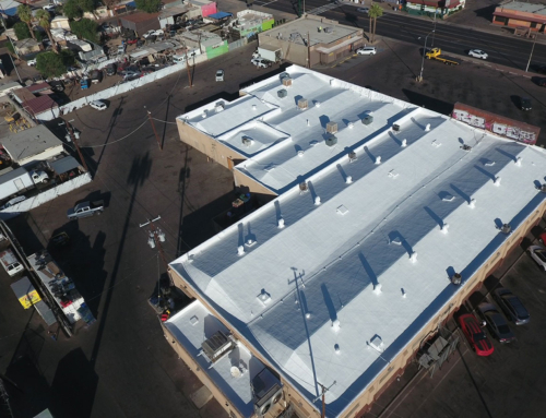 Commercial Foam Roof Replacement in Phoenix Arizona at Food City