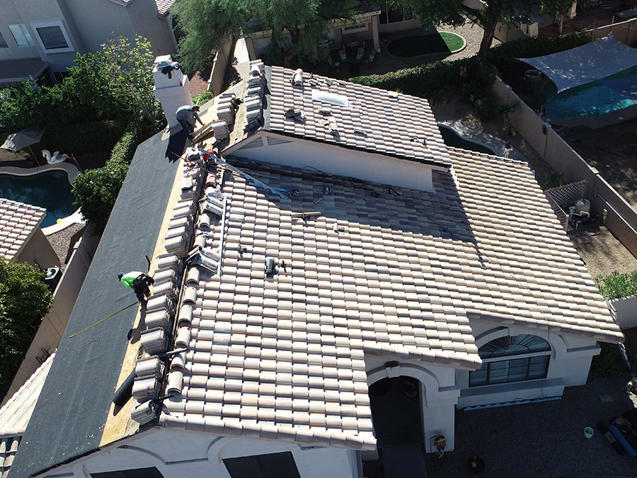 Tile Roofing For Arizona by MSW Contracting LLC - Step 5. Install new underlayment to roof decking with extra layers at high flow areas. 