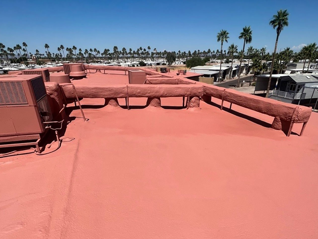 New Commercial Foam Roof Installation in Mesa Arizona