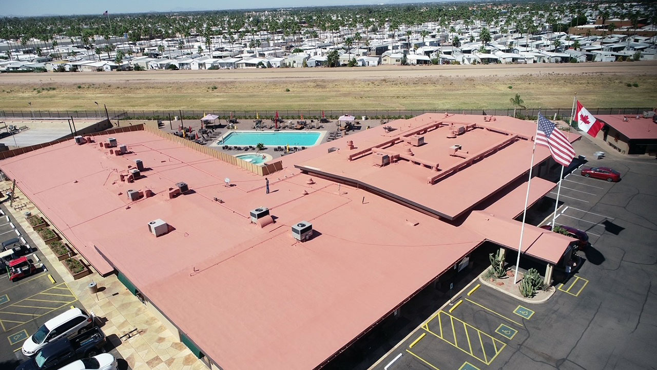 New Commercial Foam Roof Installation in Mesa Arizona